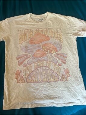 Hollister Pastel Graphic Mushroom Tee